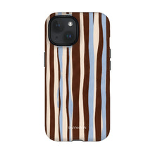 Cocoa Ribbon phone case on iPhone 15, Dual Layer