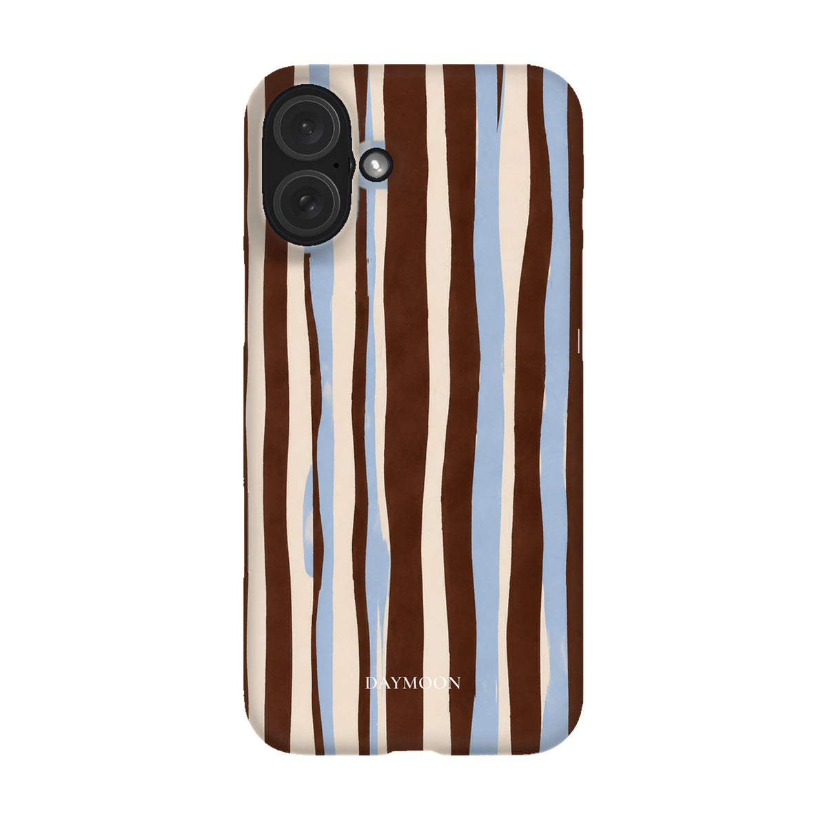 Cocoa Ribbon phone case on iPhone 16 Plus, Single Layer