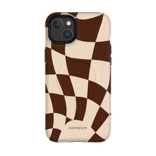 Cocoa Ripple phone case on iPhone 14 Plus, Dual Layer MagSafe
