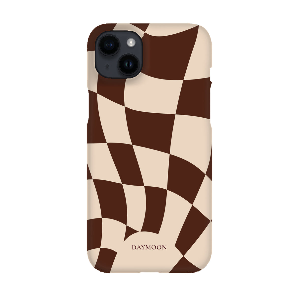Cocoa Ripple phone case on iPhone 14 Plus, Single Layer