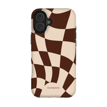 Cocoa Ripple phone case on iPhone 16 Plus, Dual Layer