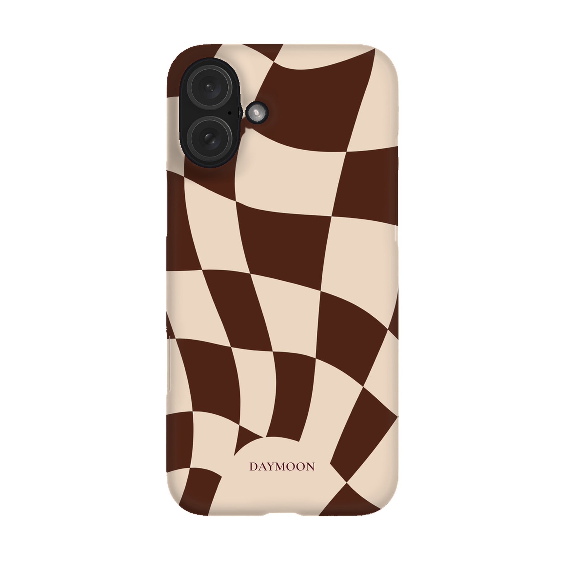 Cocoa Ripple phone case on iPhone 16 Plus, Single Layer