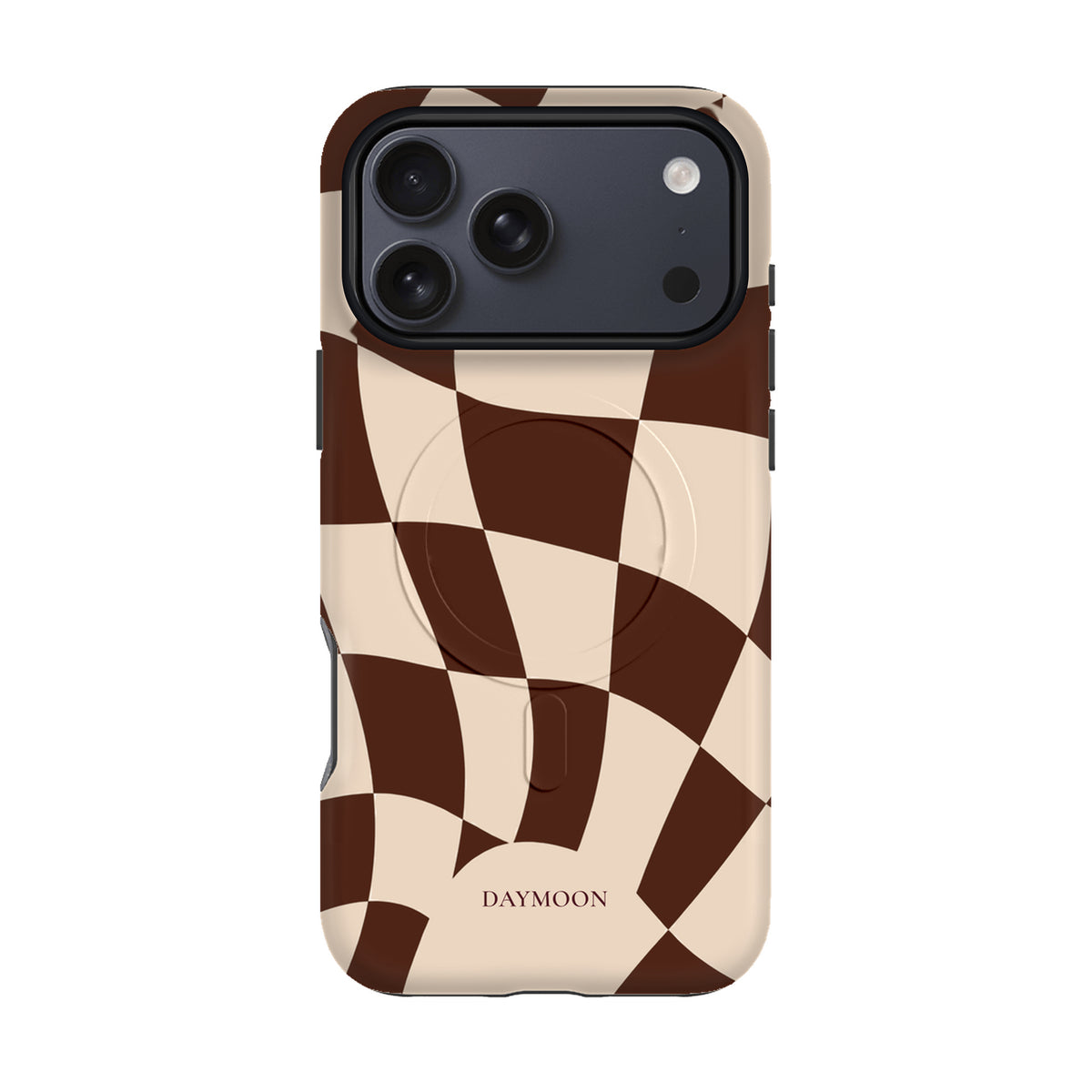 Cocoa Ripple phone case on iPhone 17 Pro Max, Dual Layer MagSafe