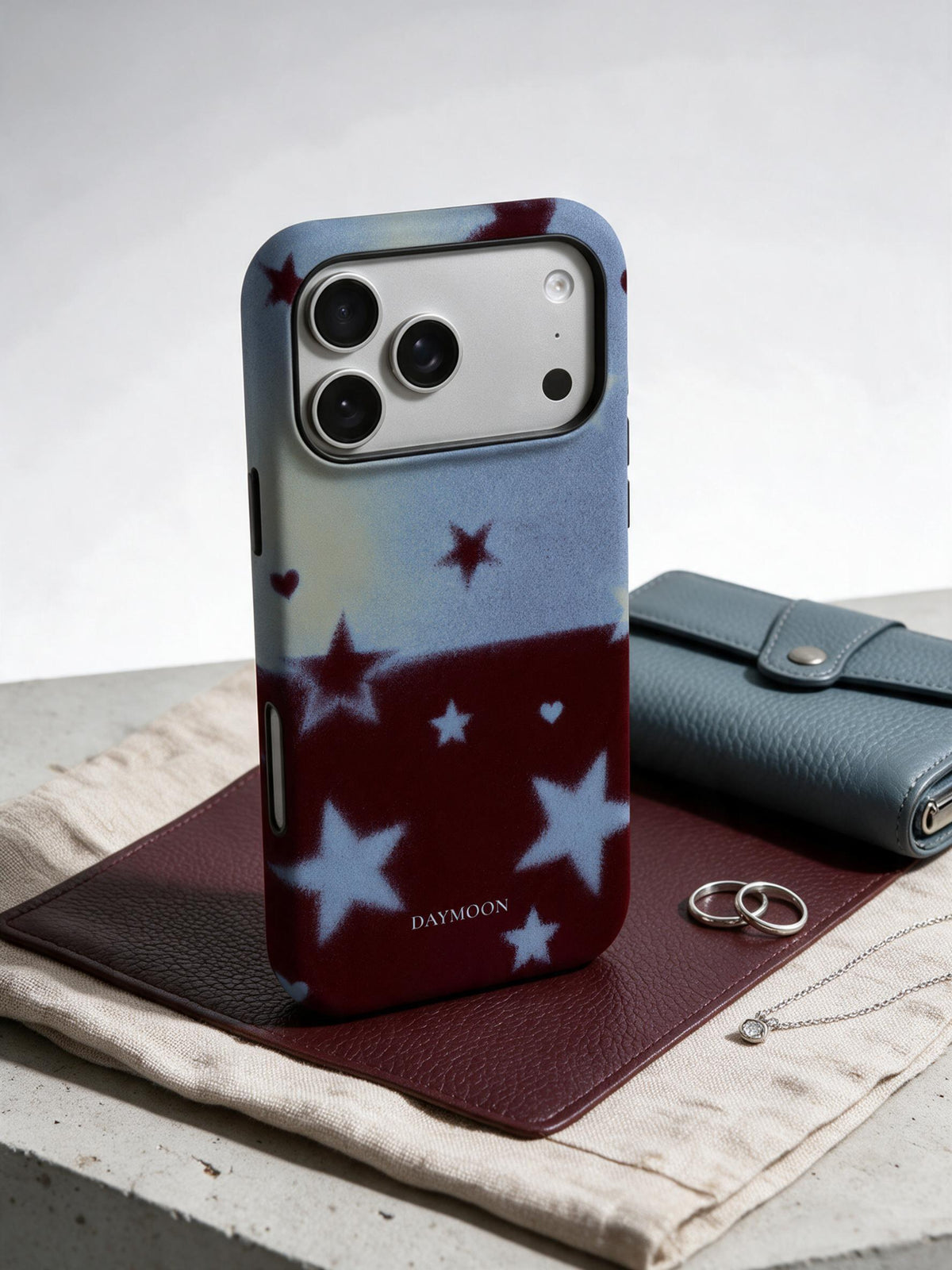 Velvet Starlight phone case in an everyday follow reference scene [case:all] [role:lifestyle]
