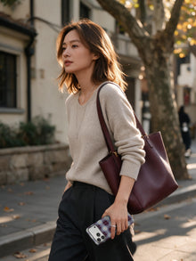 Mulberry Haze phone case in an everyday reference match scene