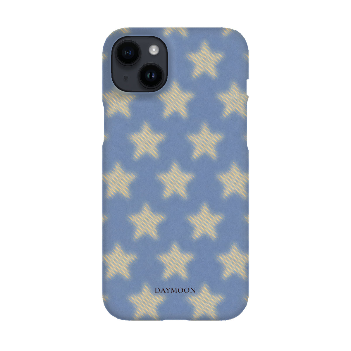 Dusky Stars phone case on iPhone 14 Plus, Single Layer