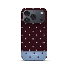 Burgundy Stars phone case, Single Layer front