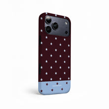 Burgundy Stars phone case, Single Layer left side