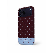 Burgundy Stars phone case, Single Layer right side