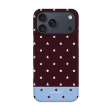 Burgundy Stars phone case on iPhone 17 Pro Max, Single Layer