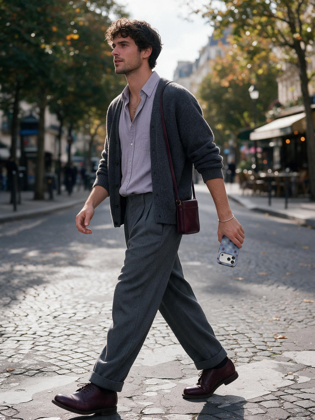 Pointed Star phone case in an everyday outfit relation scene