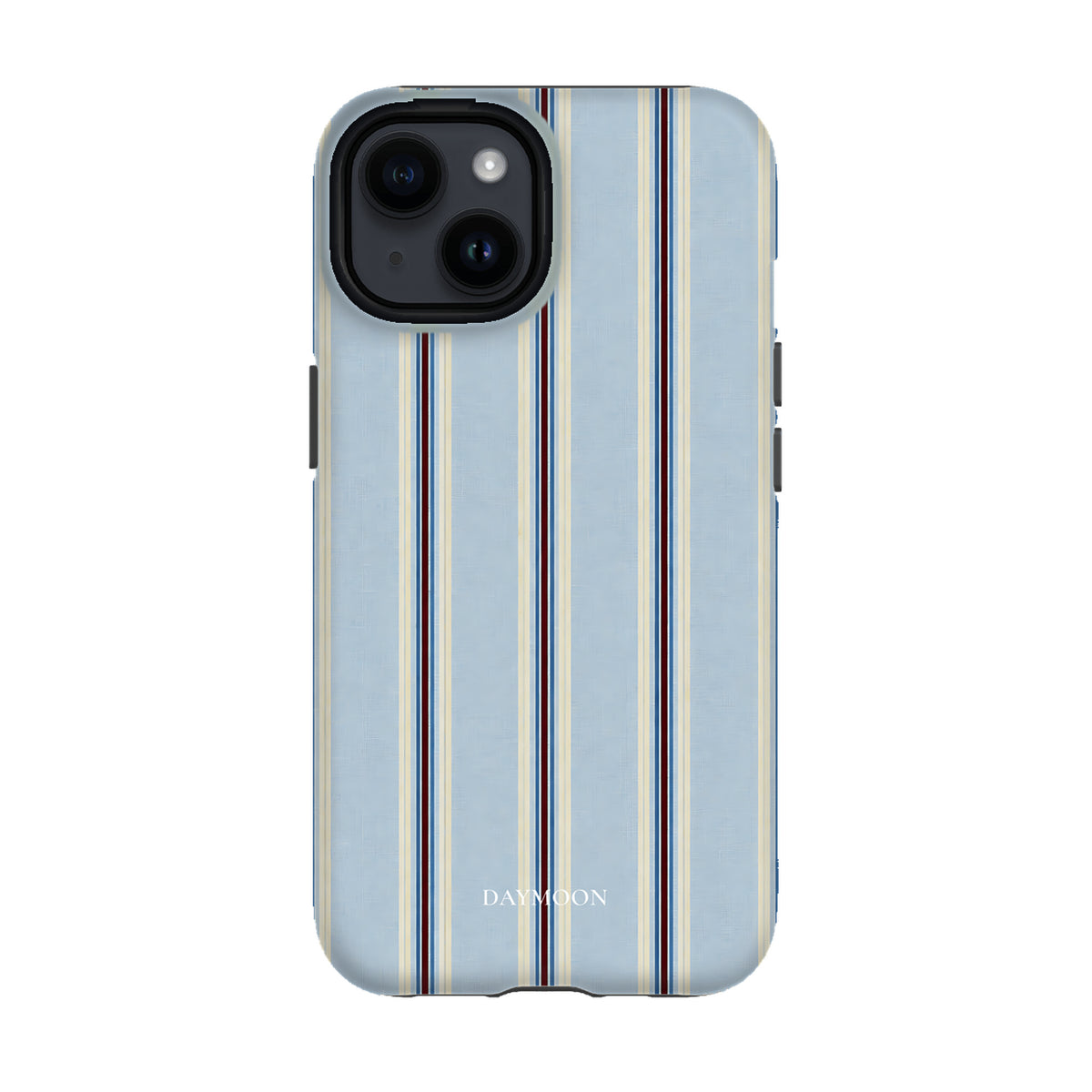 Dusty Stripe phone case on iPhone 14, Dual Layer