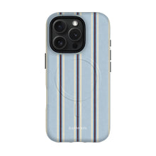Dusty Stripe phone case on iPhone 16 Pro, Dual Layer MagSafe