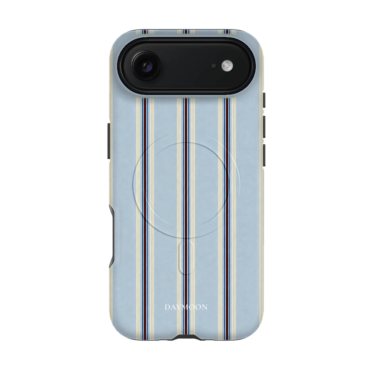 Dusty Stripe phone case on iPhone 17 Air, Dual Layer MagSafe