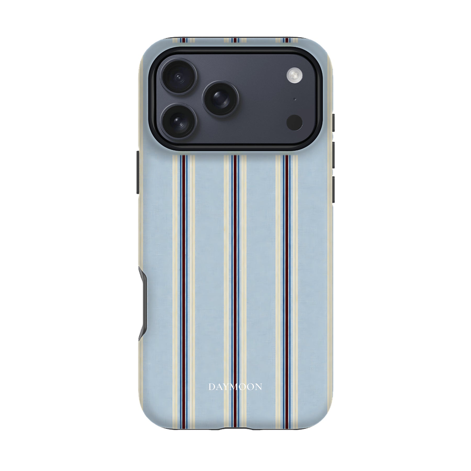 Dusty Stripe phone case on iPhone 17 Pro Max, Dual Layer