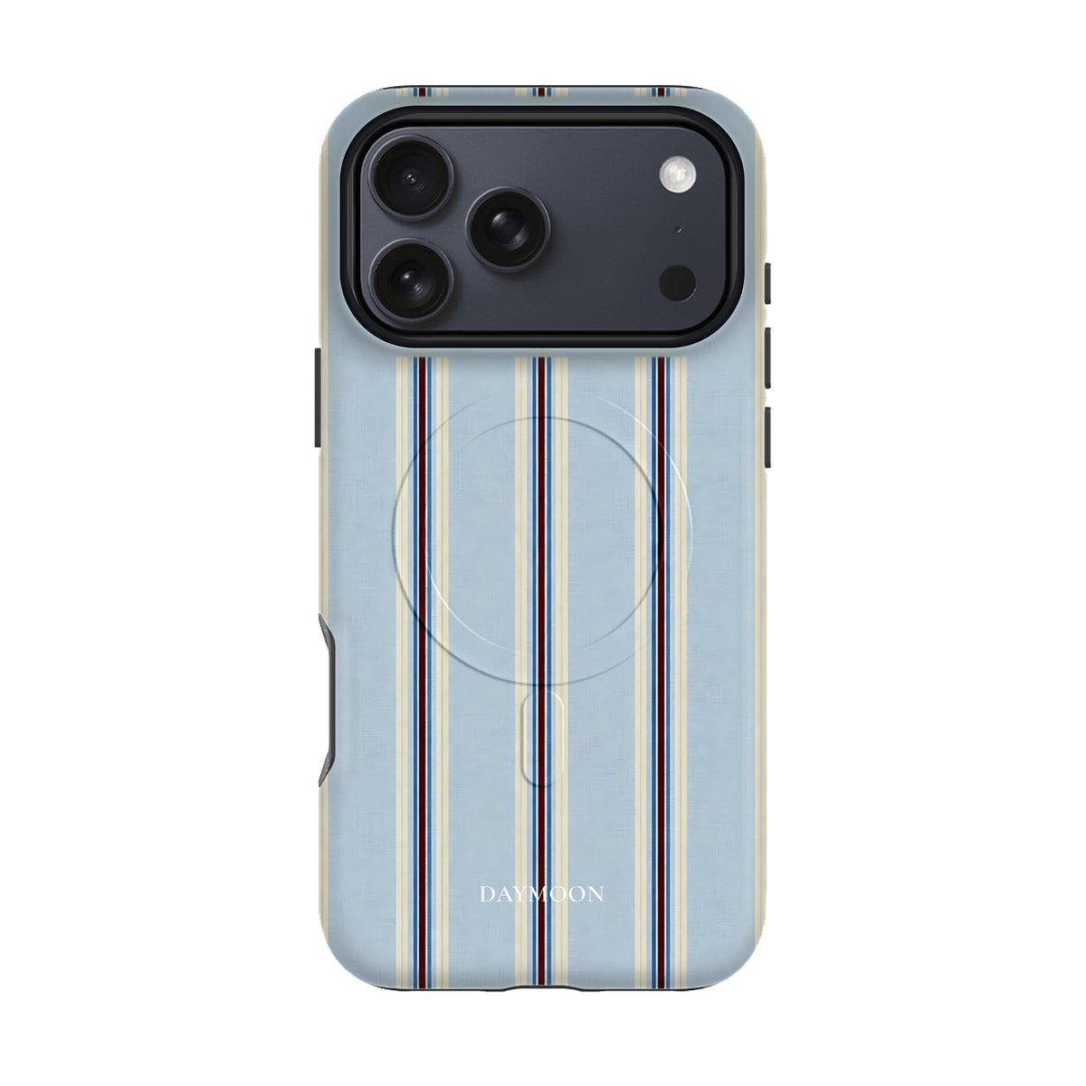 Dusty Stripe phone case on iPhone 17 Pro Max, Dual Layer MagSafe