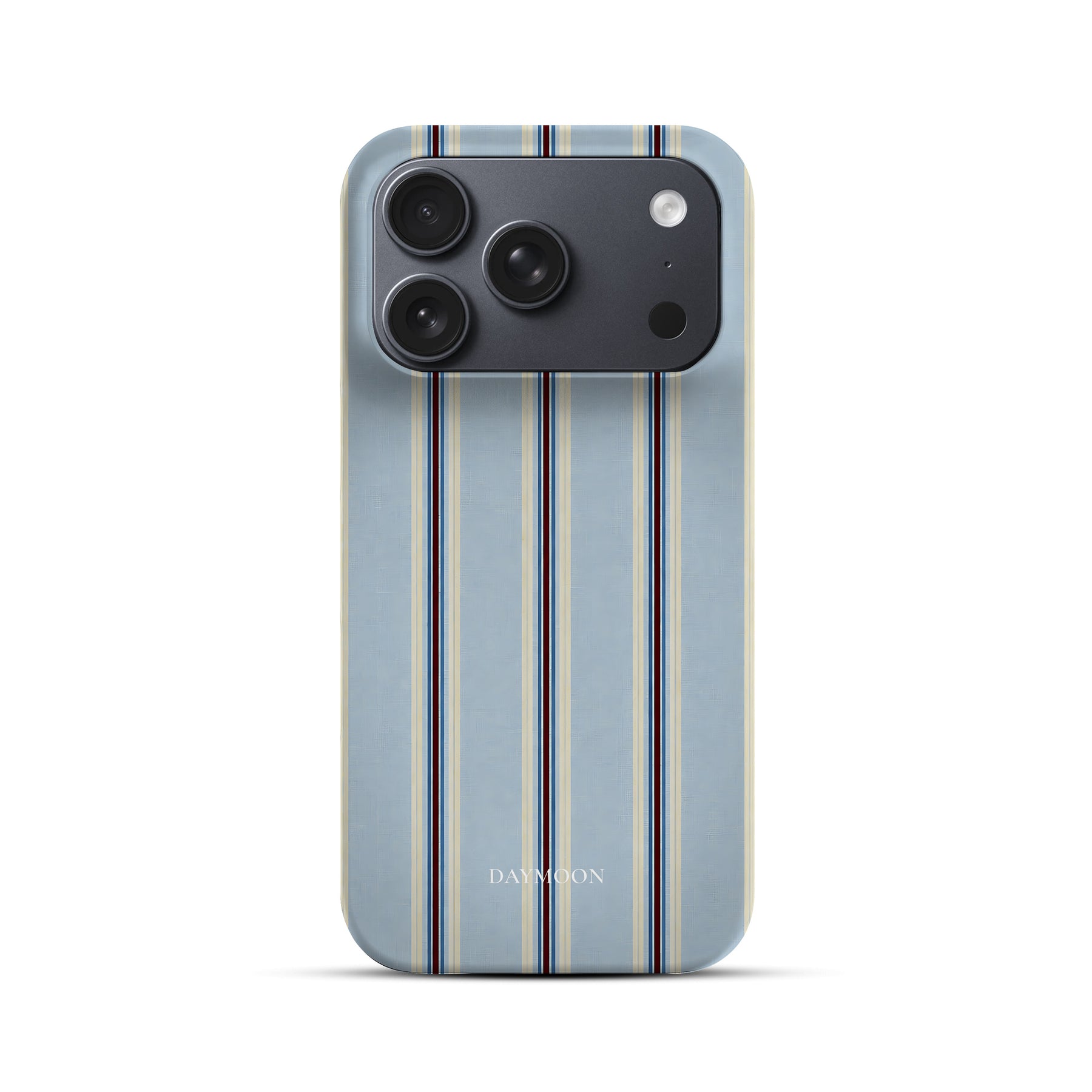 Dusty Stripe phone case on iPhone 17 Pro, Single Layer