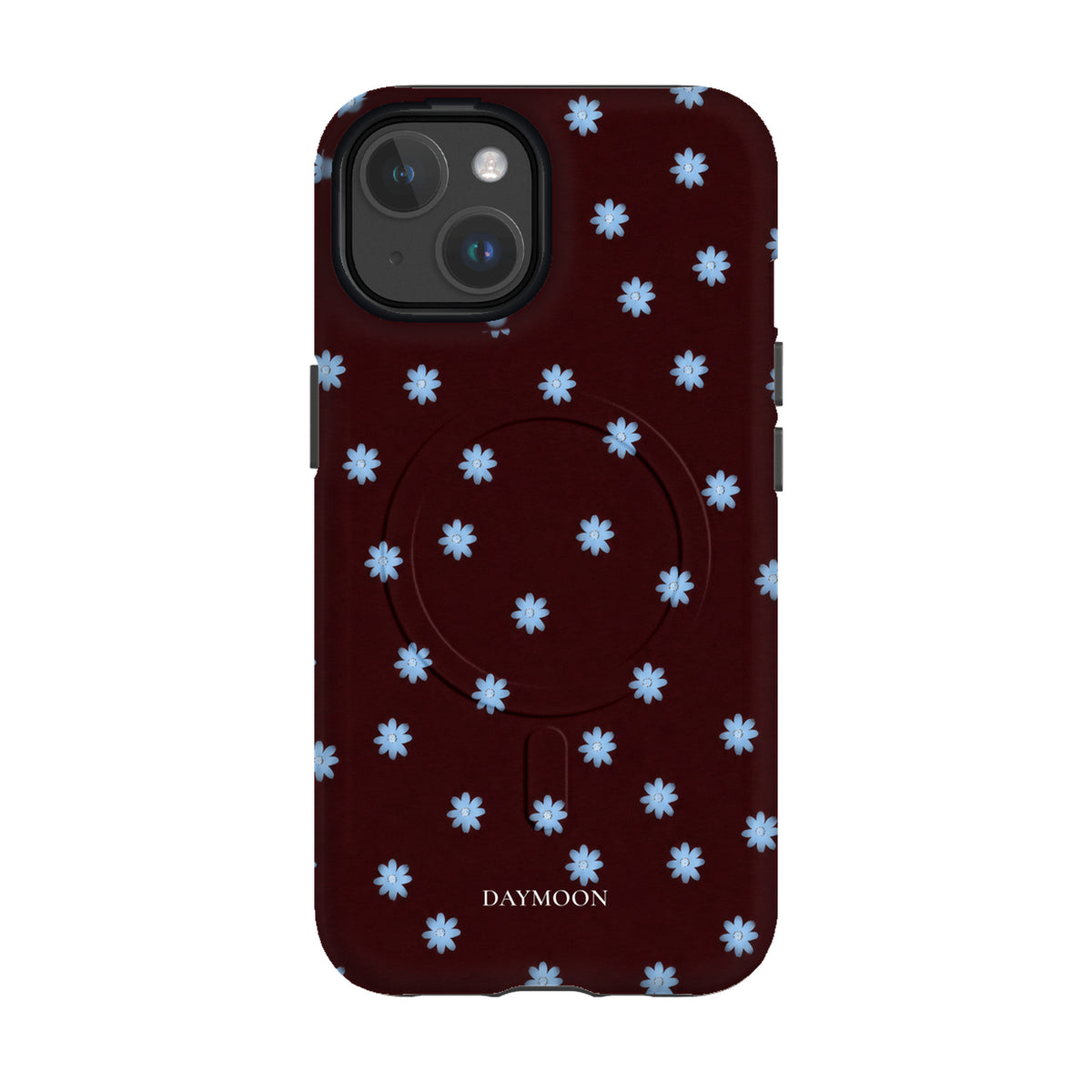 Wine Bloom phone case on iPhone 14, Dual Layer MagSafe