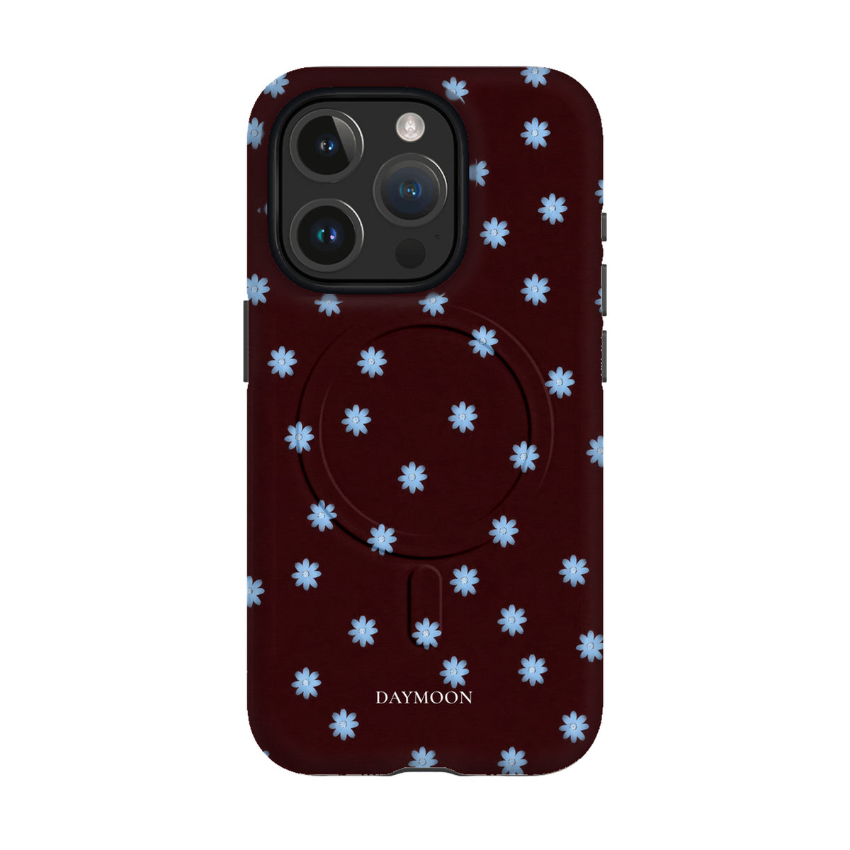 Wine Bloom phone case on iPhone 15 Pro, Dual Layer MagSafe