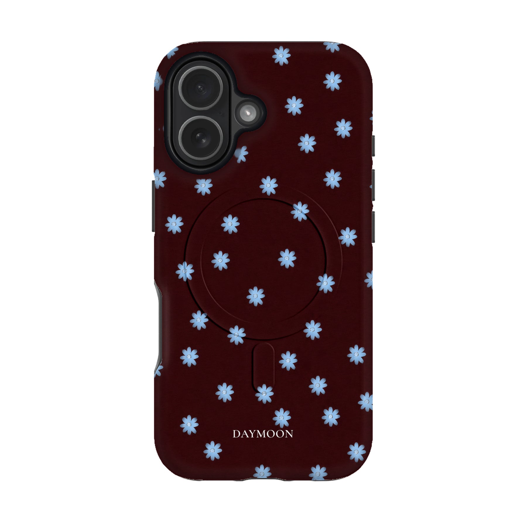 Wine Bloom phone case on iPhone 17, Dual Layer MagSafe