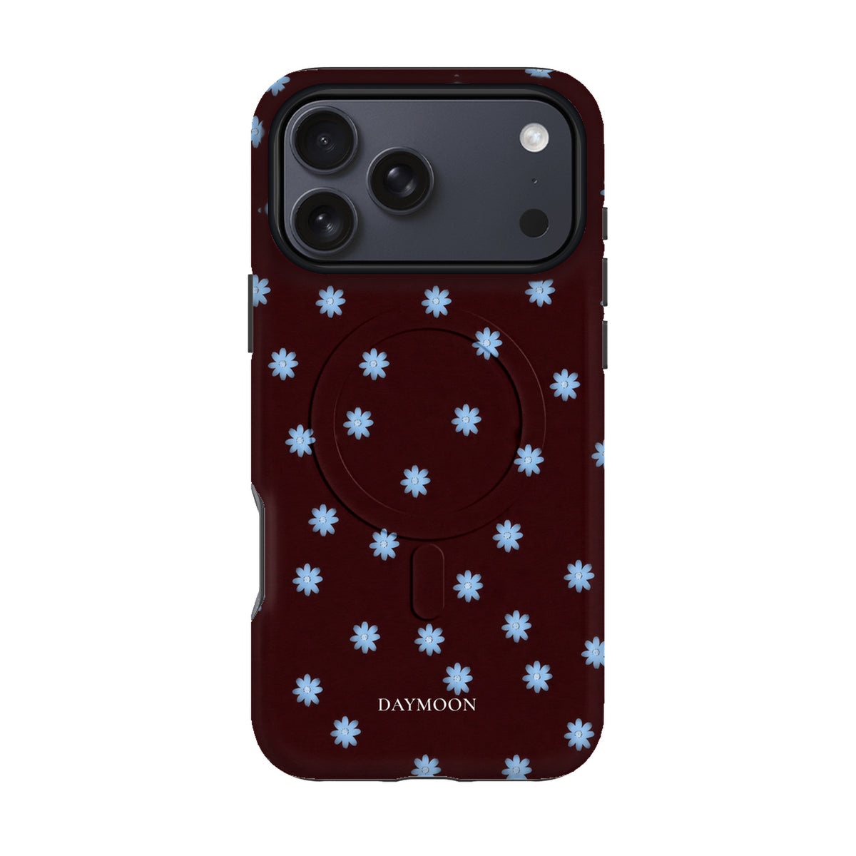 Wine Bloom phone case on iPhone 17 Pro Max, Dual Layer MagSafe