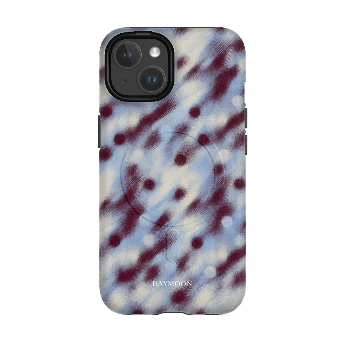 Hazy Dot phone case on iPhone 14, Dual Layer MagSafe