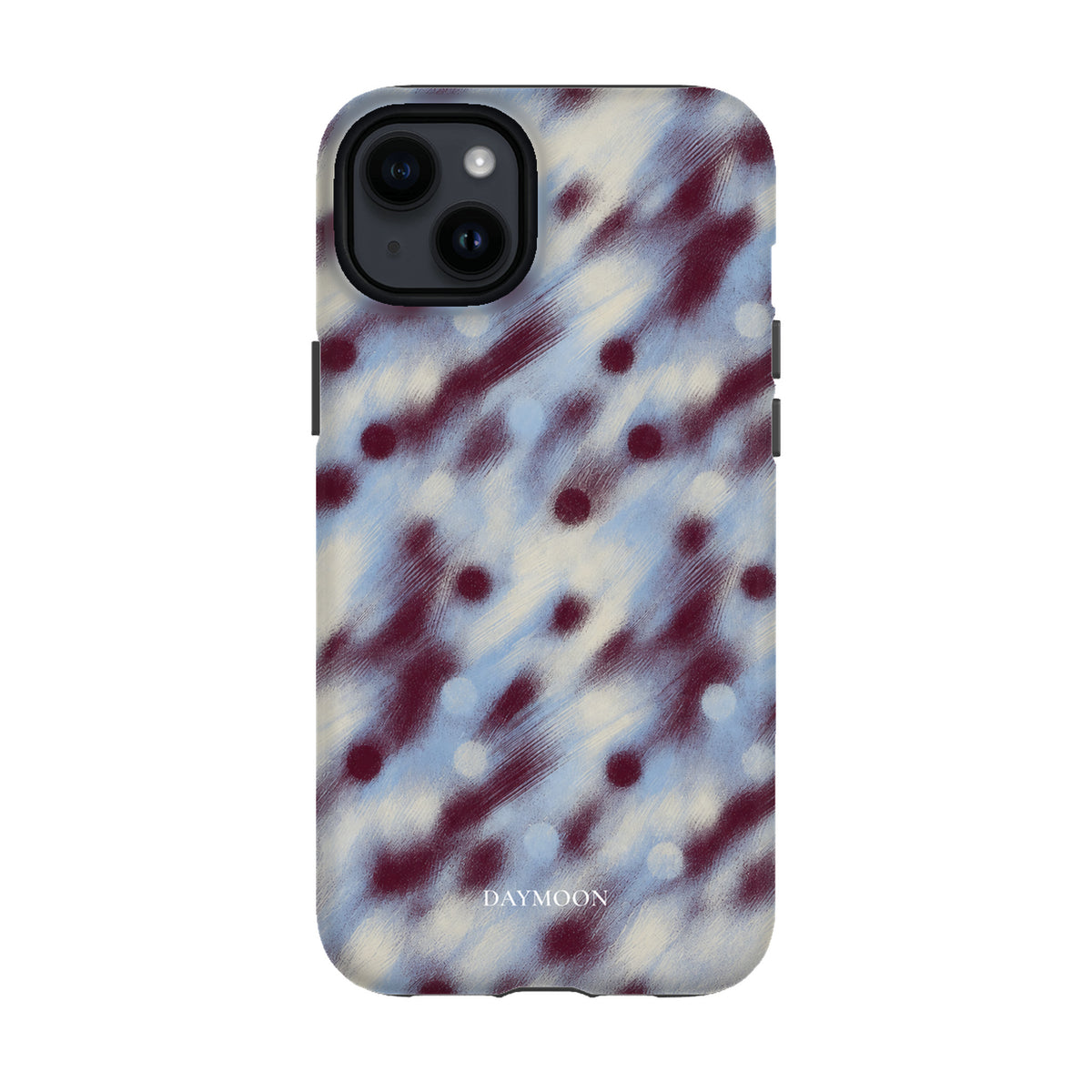 Hazy Dot phone case on iPhone 14 Plus, Dual Layer