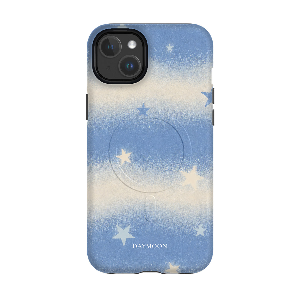 Drifting Stars phone case on iPhone 14 Plus, Dual Layer MagSafe