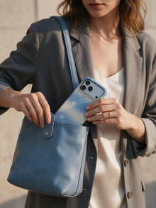 Drifting Stars phone case in an everyday bag relation scene